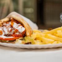 Lamb Or Chicken Gyro With Fries · 