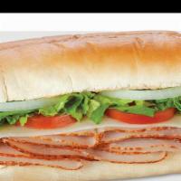 Turkey & Provolone · Oven-roasted turkey and provolone made the BLIMPIE® WAY with tomatoes, lettuce, onion, vineg...
