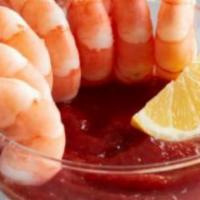 Shrimp Cocktail · 6 chilled shrimp served with tangy cocktail sauce.