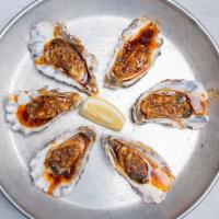 Steamed Oysters (6) · Choose 6 or 12 count. Please specify: Light, Medium, Well-done.