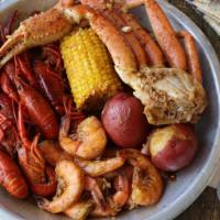 Tuesday Special · 1/ 2 lb crawfish, 1/2 lb shrimp (no head), 1/2 snow crab , comes with corn and potatoes