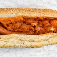 Two Hot Dog Hero · 2 Charlie's legendary hot dogs on an Italian hero bread. Charlie's creation! Add cheese, chi...
