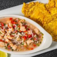 Ceviche De Pescado · Fish marinated ceviche.