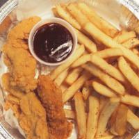 Boneless Fried Chicken · Serves with 3 pieces of boneless fried chicken with fries and soda.