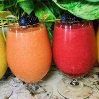Fresh Blended Juice · Fresh Blended Juices 

Flavors: 
Passion fruit 
Lulo 
Mango
Guava
Guanabana.