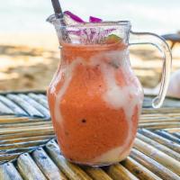 Cool Melon Smoothie · Refreshing smoothie with watermelon, honeydew, and red apple.