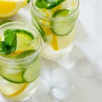 Cucumber, Ginger, Lemon And Green Apple Juice · Juice with cucumber, ginger, lemon and green apple.