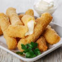 Gooey Cheese Sticks · Homemade mozzarella cheese sticks.