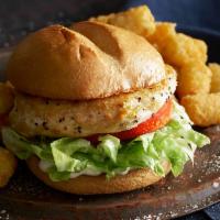 Grilled Chicken Sandwich · Grilled chicken breast with lettuce, tomato, and mayo. 1040 cal.