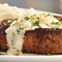 Asiago Peppercorn Sirloin · Top sirloin with Parmesan cream sauce and shaved Asiago cheese. Served with your choice of t...