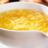 Egg Drop Soup / 蛋花汤 · With crispy noodle.