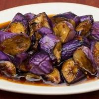 Spicy Eggplant With Garlic Sauce / 鱼香茄子 · Spicy. White white rice.