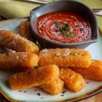 Mozzarella Sticks · 6 piece made with whole milk mozzarella, these creamy cheese sticks are additive-free for lo...