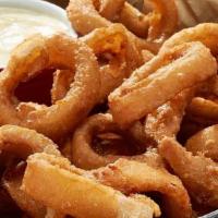 Beer Battered Onions Rings · Natural, fresh onion rings sliced 5/8