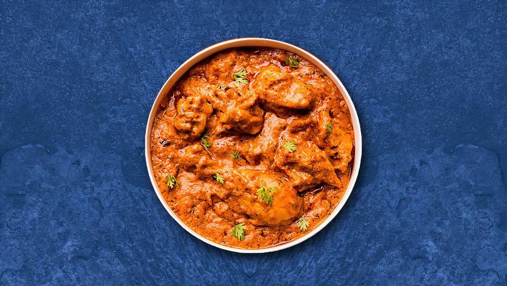 Terrific Tikka Masala · 24 oz. Boneless pieces of chicken marinated in yogurt, herbs & mild spices grilled in clay oven. Served with a side of our aromatic Basmati Rice.