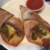 Sausage Roll · sausage peppers n onions mozzarella
