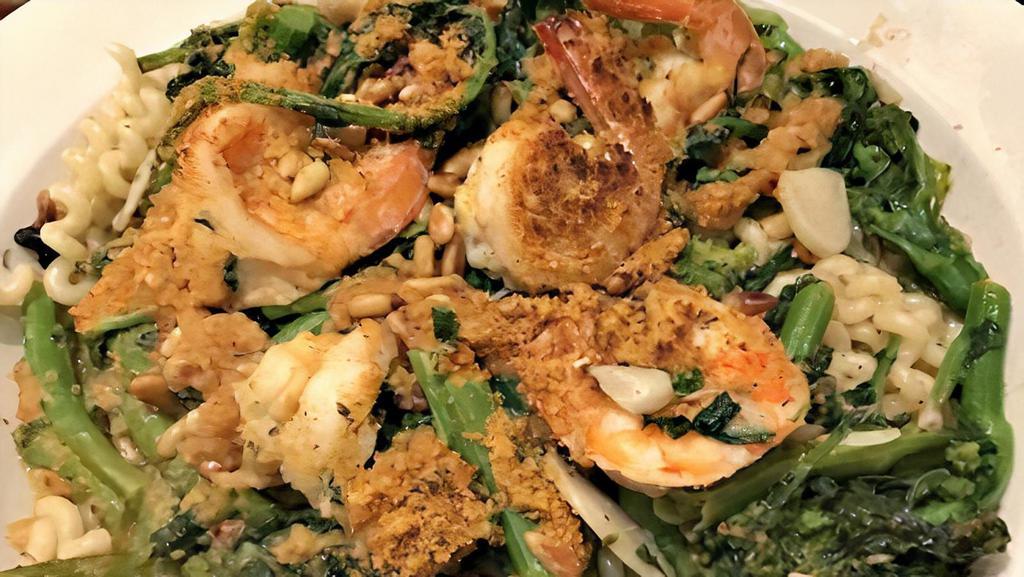 Shrimp Parmigiana · Served with choice of salad or pasta.
