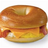 Original Bagel Classic · Grilled egg, American cheese & choice of meat.