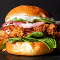 Teriyaki Bird Combo · Fried buttermilk all-natural chicken, organic baby spinach, pickled red onions, organic cucu...