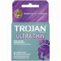 Trojan Ultra Thin Lubricated Condoms · 3 Ct