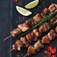 Beef Shish · Skewed marinated cubes of tender beef char-grilled to perfection