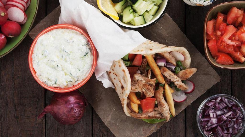 Pita · Pick: Protein/ Toppings/ Sauces