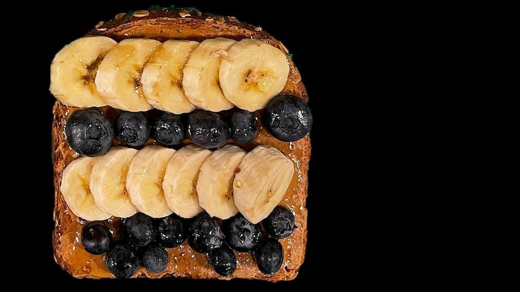 Pb Toast · Peanut Butter, Banana, blueberry, honey