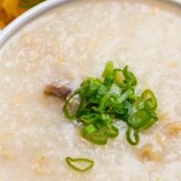 Congee With Pork And Preserved Egg / 金銀蛋瘦肉粥 · 