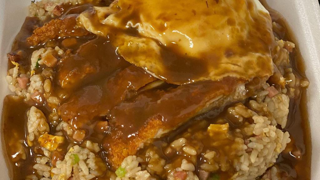 Fr Specialty Loco · 1/2 Fried Rice with Single Choice of 1 Meat, Egg & Gravy
