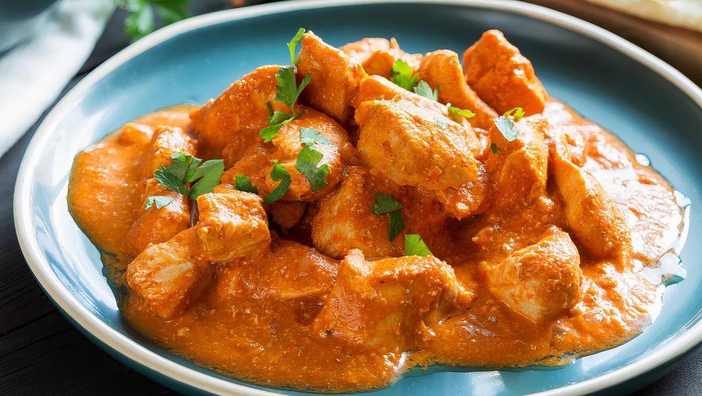 Nargisi Chicken · Chicken curry with dry roasted spices and tomato gravy.