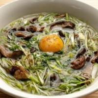 Pho Chay / Wok-Seared Mushrooms Pho · Fresh Cana phở noodles, wok-seared Smallhold mushrooms, egg yolk, & scallions.. Can be made ...