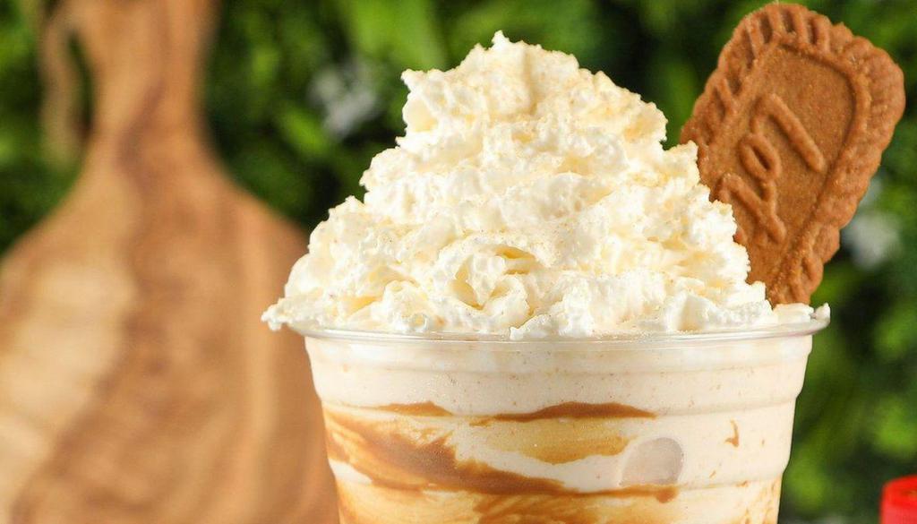 (Shake 16 Oz) Lotus  · 16 oz vanilla ice cream with lotus butter and lotus cookies, whipped cream, and caramel syrup drizzled on top.