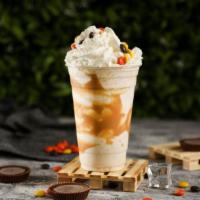 (Shake 16 Oz) Reese'S  · 16 oz vanilla ice cream with peanut butter cups and Reese's pieces on top, whipped cream, an...
