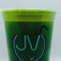 Detox Green Juice · Kale, spinach, green apple, lemon and ginger, and cucumber.  Energizing, cleaning, and heali...