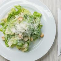 Caesar Salad · Fresh green salad prepared with cheese, romaine lettuce, carrots, grape tomatoes, and caesar...