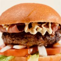 Westside Bbq Burger · Angus beef burger with bbq pastrami, lettuce, tomato and onions