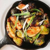 Brussels Sprouts · hot honey, scallions