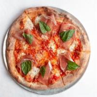 Prosciutto Pizza · house made mozzarella, prosciutto di parma, tomato, basil