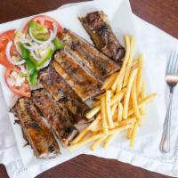 Bbq Spare Ribs · Comes with two sides.
