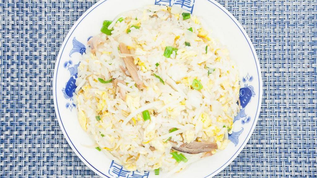 Fried Rice  Shredded Duck. · Shredded duck stir-fried with rice and egg.