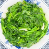 Snow Pea Shoots With Garlic. · Eating healthy doesn’t mean giving up your taste buds