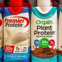 Protein Drink · Premier Protein or Orgain Plant Protein.