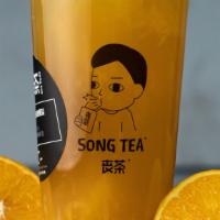 Four Season Fruity Orange Tea / 小气吧啦水果橙 · Hot Available. With Fresh Orange