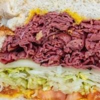 Pastrami Sandwich · Smoked and cured beef sandwich. .
