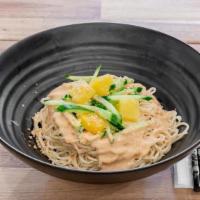 D-3 Peanut Butter Noodles With Diced Pineapple (花生酱拌面) · 