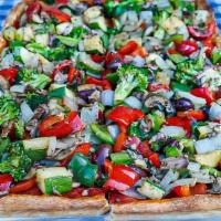 Veronica Pie · 5 Fresh vegetables (broccoli, zucchini, mushrooms, onions, peppers) homemade sauce, and oliv...