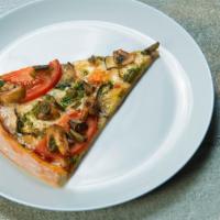 Truffle Slice Pizza · Delicious truffle flavored pizza with basil.