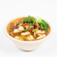 S13 Hot & Sour Fish Soup Noodle 酸汤鱼片 · 