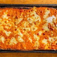 Vodka Pie  · Smooth Tomato, Vodka and Cream Sauce and a Blend of Cheeses