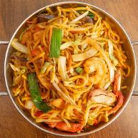 Chicken Chow Mein · Chinese style noodles stir-fried.